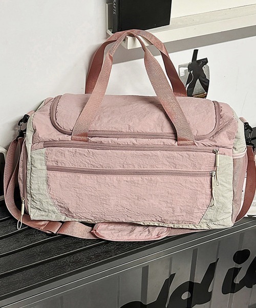 Miniministore（ミニミニストア）の「大容量ボストンバッグ旅行用トラベルバッグ（ボストンバッグ・レディース・ダークグレー/ピンク/アイボリー/ブラック・FREE）」の21枚目の写真
