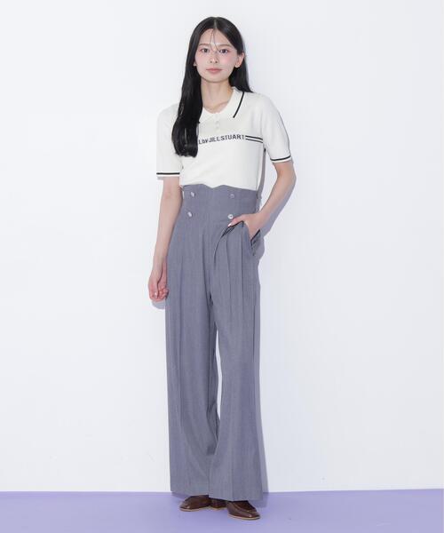 JILL by JILL STUART(ジルバイジルスチュアート)の「ラインロゴポロニット(ニット/セーター・レディース・ブルー/ネイビー/ホワイト・FREE)」の14枚目の写真