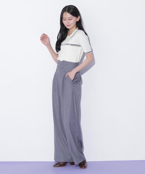JILL by JILL STUART(ジルバイジルスチュアート)の「ラインロゴポロニット(ニット/セーター・レディース・ブルー/ネイビー/ホワイト・FREE)」の15枚目の写真