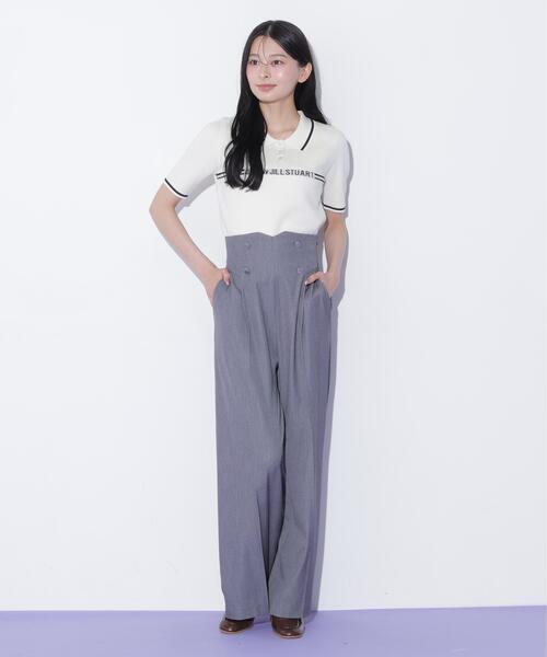 JILL by JILL STUART(ジルバイジルスチュアート)の「ラインロゴポロニット(ニット/セーター・レディース・ブルー/ネイビー/ホワイト・FREE)」の16枚目の写真
