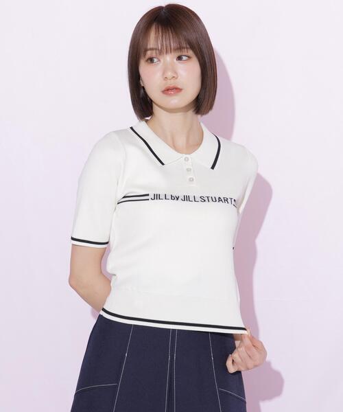 JILL by JILL STUART(ジルバイジルスチュアート)の「ラインロゴポロニット(ニット/セーター・レディース・ブルー/ネイビー/ホワイト・FREE)」の18枚目の写真