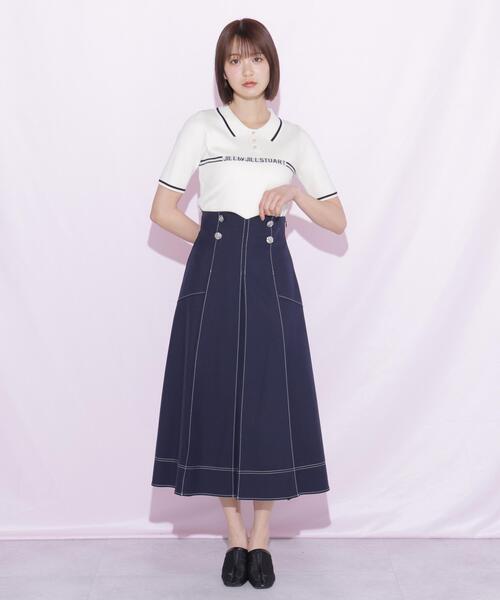 JILL by JILL STUART(ジルバイジルスチュアート)の「ラインロゴポロニット(ニット/セーター・レディース・ブルー/ネイビー/ホワイト・FREE)」の20枚目の写真