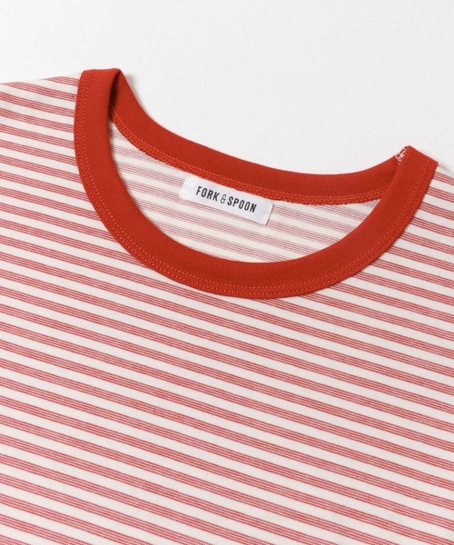 FORK&SPOON（フォークアンドスプーン）の「FORK&SPOON　マルチボーダーノースリーブTシャツ（タンクトップ・レディース・レッド/チャコールグレー/グリーン・1）」の5枚目の写真