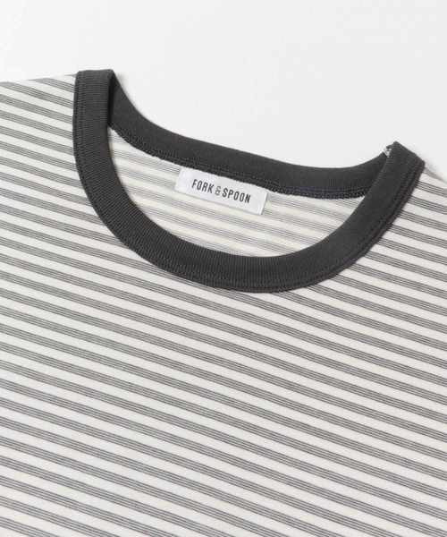 FORK&SPOON（フォークアンドスプーン）の「FORK&SPOON　マルチボーダーノースリーブTシャツ（タンクトップ・レディース・レッド/チャコールグレー/グリーン・1）」の15枚目の写真