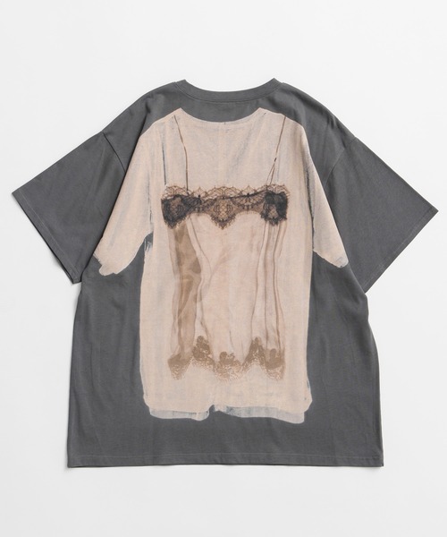 MAISON SPECIAL(メゾンスペシャル)の「【PRE-ORDER】Lingerie Trompe l'oeil T-Shirt/ランジェリートロンプルイユTシャツ(Tシャツ/カットソー・レディース・チャコールグレー/ホワイト・FREE)」の11枚目の写真