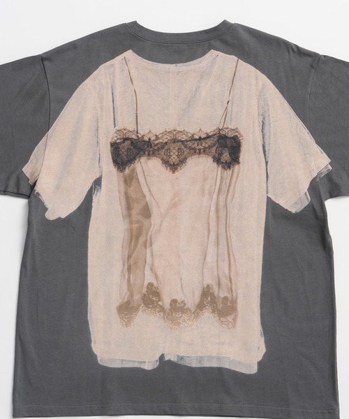 MAISON SPECIAL(メゾンスペシャル)の「【PRE-ORDER】Lingerie Trompe l'oeil T-Shirt/ランジェリートロンプルイユTシャツ(Tシャツ/カットソー・レディース・チャコールグレー/ホワイト・FREE)」の12枚目の写真
