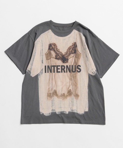 MAISON SPECIAL(メゾンスペシャル)の「【PRE-ORDER】Lingerie Trompe l'oeil T-Shirt/ランジェリートロンプルイユTシャツ(Tシャツ/カットソー・レディース・チャコールグレー/ホワイト・FREE)」の20枚目の写真