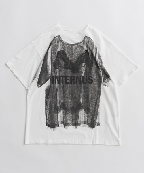 MAISON SPECIAL(メゾンスペシャル)の「【PRE-ORDER】Lingerie Trompe l'oeil T-Shirt/ランジェリートロンプルイユTシャツ(Tシャツ/カットソー・レディース・チャコールグレー/ホワイト・FREE)」の21枚目の写真