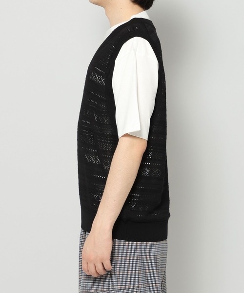 RAGEBLUE(レイジブルー)の「Lace Knitting Knit Ensemble Vest/透かし編みニットベスト【Tシャツ付き】(ベスト・メンズ・グレー/ブラック・MEDIUM/LARGE)」の22枚目の写真