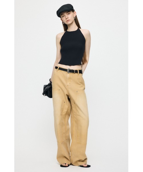 MOUSSY(マウジー)の「BACKLESS KNIT キャミソール(キャミソール・レディース・レッド/ブラック/ライトベージュ・FREE)」の5枚目の写真