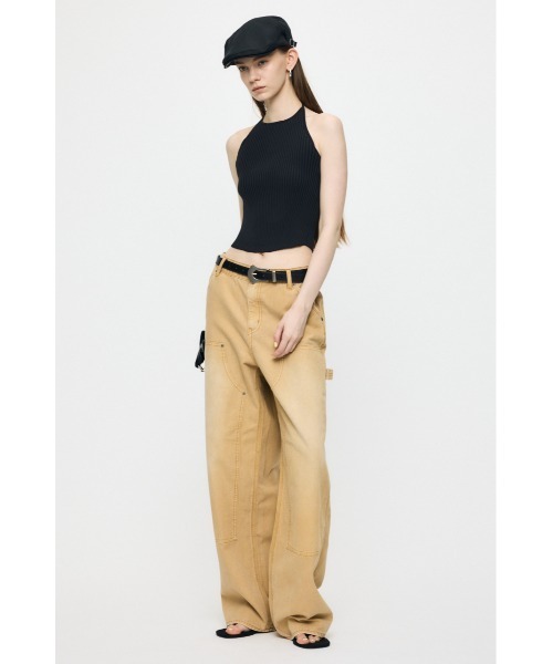 MOUSSY(マウジー)の「BACKLESS KNIT キャミソール(キャミソール・レディース・レッド/ブラック/ライトベージュ・FREE)」の6枚目の写真