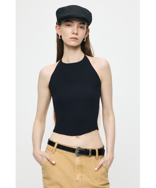 MOUSSY(マウジー)の「BACKLESS KNIT キャミソール(キャミソール・レディース・レッド/ブラック/ライトベージュ・FREE)」の7枚目の写真