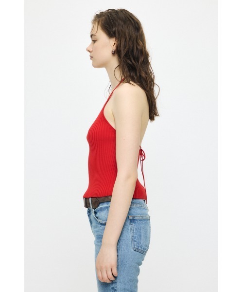 MOUSSY(マウジー)の「BACKLESS KNIT キャミソール(キャミソール・レディース・レッド/ブラック/ライトベージュ・FREE)」の16枚目の写真