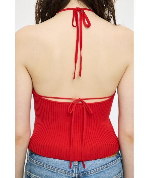 MOUSSY(マウジー)の「BACKLESS KNIT キャミソール(キャミソール・レディース・レッド/ブラック/ライトベージュ・FREE)」の19枚目の写真