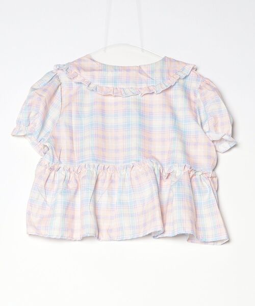 gossip!ロサンゼルス(ゴシップロサンゼルス)の「YUGA パステルチェックのフリルブラウス(シャツ/ブラウス・レディース・ピンク・L/M)」の12枚目の写真
