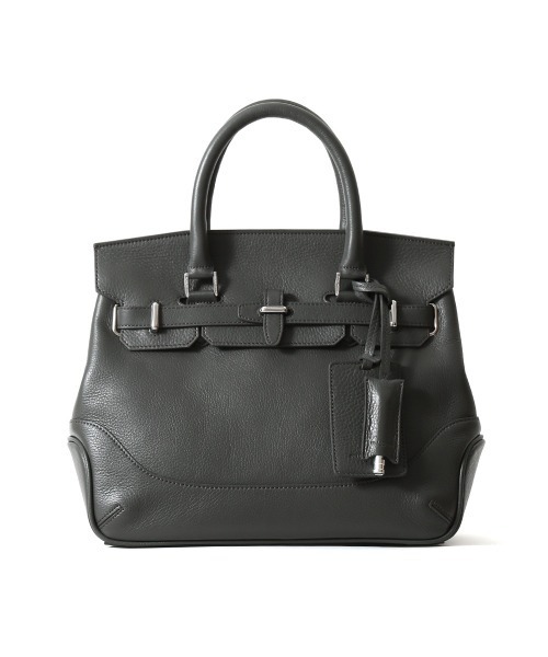 PELLE MORBIDA(ペッレモルビダ)の「Maiden Voyage(メイデンヴォヤージュ)MB086-フラップボストンバッグ(Sサイズ)(ハンドバッグ・メンズ・チャコールグレー/ブラック・FREE)」の2枚目の写真