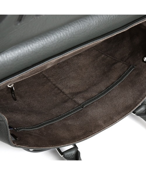 PELLE MORBIDA(ペッレモルビダ)の「Maiden Voyage(メイデンヴォヤージュ)MB086-フラップボストンバッグ(Sサイズ)(ハンドバッグ・メンズ・チャコールグレー/ブラック・FREE)」の16枚目の写真