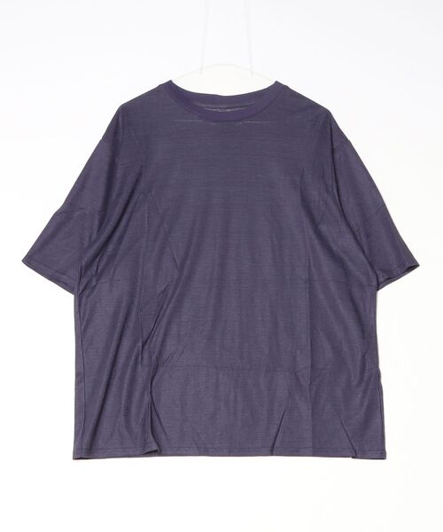 STUDIOUS(ステュディオス)の「CREW NECK TEE(ニット/セーター・メンズ・パープル・2)」の1枚目の写真