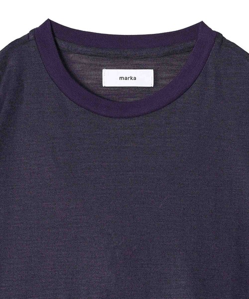 markaware(マーカウェア)の「【markaware/marka】ラミー天竺 / クルーネックTEE / CREW NECK TEE(Tシャツ/カットソー・メンズ・パープル・2)」の2枚目の写真