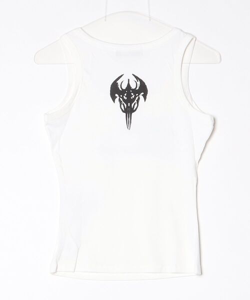 .KOM(ドットコム)の「A'GEM/9 × .kom 『.KOM/ドットケーオーエム』Witch Graphic Studs Tank Top / ウィッチグラフィック スタッズタンクトップ(タンクトップ・レディース・ホワイト/ブラック・M)」の5枚目の写真