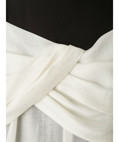 FRAY I.D(フレイアイディー)の「ツイストディテールカットトップス/ウォッシャブル・接触冷感(Tシャツ/カットソー・レディース・マルチ/ミント/ホワイト・F)」の7枚目の写真