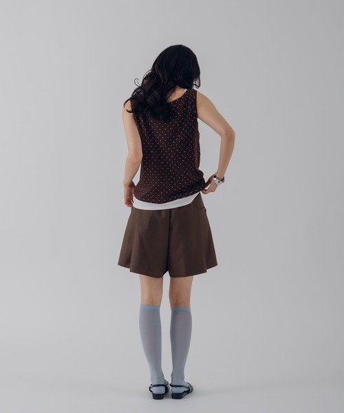 MUHET(ミュエータ)の「tuck short pants / タックショートパンツ(その他パンツ・レディース・ブラウン/ブラック・LARGE/SMALL/MEDIUM)」の16枚目の写真