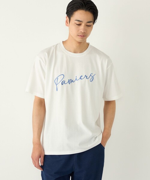 SHIPS Colors(シップス カラーズ)の「【WEB限定】SHIPS Colors:ロープ刺繍 Tシャツ◇(Tシャツ/カットソー・メンズ・ライトホワイト/ブラック/ライトグレー・MEDIUM/X-LARGE/LARGE)」の2枚目の写真