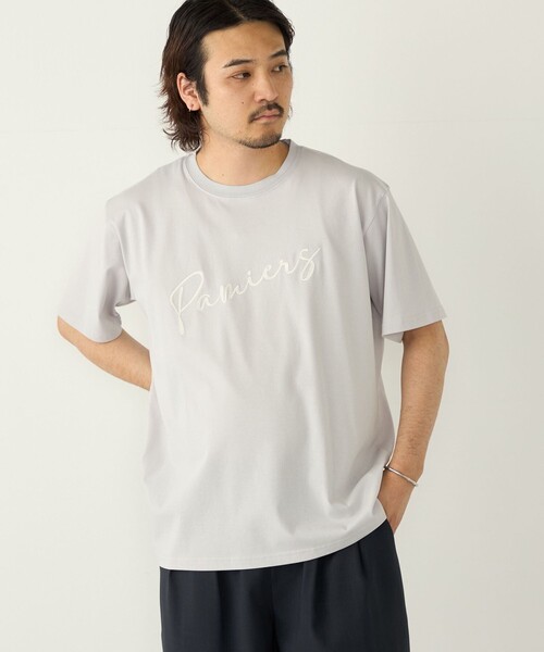 SHIPS Colors(シップス カラーズ)の「【WEB限定】SHIPS Colors:ロープ刺繍 Tシャツ◇(Tシャツ/カットソー・メンズ・ライトホワイト/ブラック/ライトグレー・MEDIUM/X-LARGE/LARGE)」の3枚目の写真