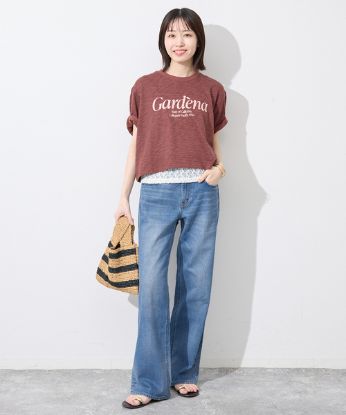 Healthy denim(ヘルシーデニム)の「Healthy Denim/ヘルシーデニム SLOBE別注 ストレートデニム donuts 【洗濯機使用可能】(デニムパンツ・レディース・スカイブルー・25cm/24cm/23cm)」の10枚目の写真