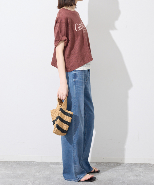 Healthy denim(ヘルシーデニム)の「Healthy Denim/ヘルシーデニム SLOBE別注 ストレートデニム donuts 【洗濯機使用可能】(デニムパンツ・レディース・スカイブルー・25cm/24cm/23cm)」の11枚目の写真