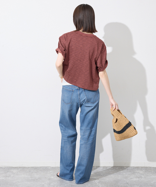 Healthy denim(ヘルシーデニム)の「Healthy Denim/ヘルシーデニム SLOBE別注 ストレートデニム donuts 【洗濯機使用可能】(デニムパンツ・レディース・スカイブルー・25cm/24cm/23cm)」の12枚目の写真