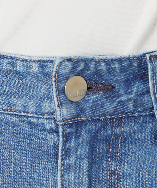 Healthy denim(ヘルシーデニム)の「Healthy Denim/ヘルシーデニム SLOBE別注 ストレートデニム donuts 【洗濯機使用可能】(デニムパンツ・レディース・スカイブルー・25cm/24cm/23cm)」の19枚目の写真