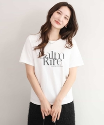 [接触冷感/洗える]コットンロゴTシャツ