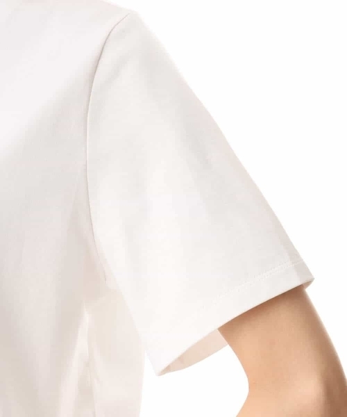 MK MICHEL KLEIN（エムケーミッシェルクラン）の「[接触冷感/洗える]コットンロゴTシャツ（Tシャツ/カットソー・レディース・ホワイト/ベージュ・38）」の18枚目の写真