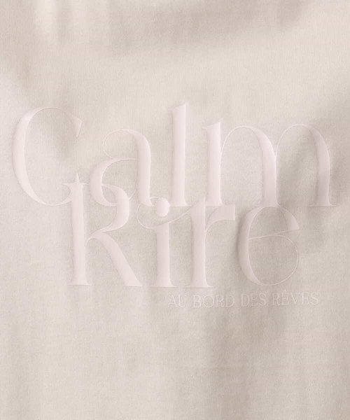 MK MICHEL KLEIN（エムケーミッシェルクラン）の「[接触冷感/洗える]コットンロゴTシャツ（Tシャツ/カットソー・レディース・ホワイト/ベージュ・38）」の3枚目の写真
