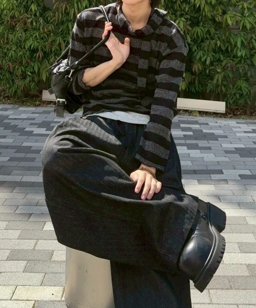 Lee fi Ne(リファイン)の「【Lee fi Ne】Herringbone Layered Baggy Jeans / 【リファイン】ヘリンボーンレイヤードバギージーンズ<着用動画あり>(デニムパンツ・メンズ・ブラック・01/02)」の18枚目の写真