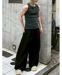 Lee fi Ne（リファイン）の「【Lee fi Ne】Herringbone Layered Baggy Jeans / 【リファイン】ヘリンボーンレイヤードバギージーンズ＜着用動画あり＞（デニムパンツ）」