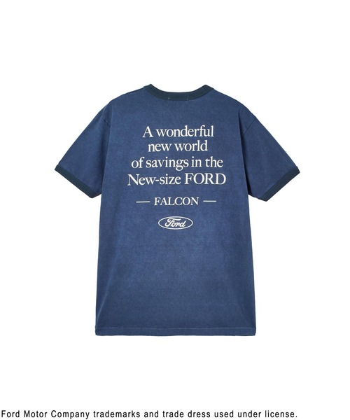 GOOD ROCK SPEED(グッドロックスピード)の「GOOD ROCK SPEED FORD RINGER TSHIRT(Tシャツ/カットソー・レディース・ネイビー・ONE SIZE)」の3枚目の写真