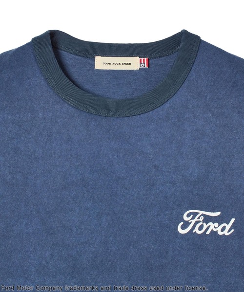 GOOD ROCK SPEED(グッドロックスピード)の「GOOD ROCK SPEED FORD RINGER TSHIRT(Tシャツ/カットソー・レディース・ネイビー・ONE SIZE)」の4枚目の写真