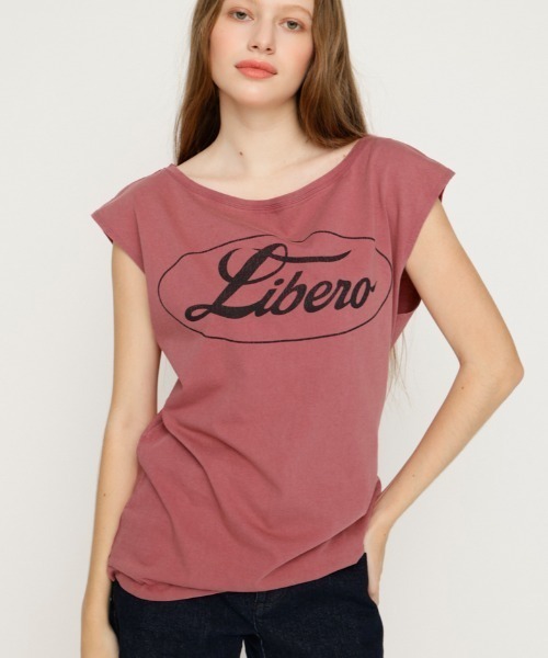 SLY(スライ)の「ONE SHOULDER LOGO TOPS ワンショルダーロゴトップス 夏服 秋服(Tシャツ/カットソー・レディース・ピンク/ブラック/ネイビー・FREE)」の3枚目の写真