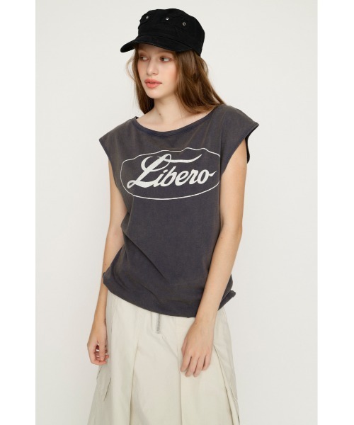 SLY(スライ)の「ONE SHOULDER LOGO TOPS ワンショルダーロゴトップス 夏服 秋服(Tシャツ/カットソー・レディース・ピンク/ブラック/ネイビー・FREE)」の13枚目の写真