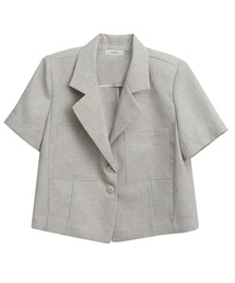 Double pocket linen blend jacket_3 Colors