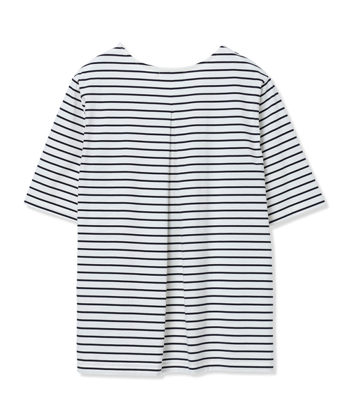 DECOY SINCE 1981（デコイシンスイチキュウハチイチ）の「ひやさらプレミアムボーダー Tシャツ（Tシャツ/カットソー・レディース・ホワイト/サックスブルー/ネイビー・LL/L/3L/M/4L）」の13枚目の写真