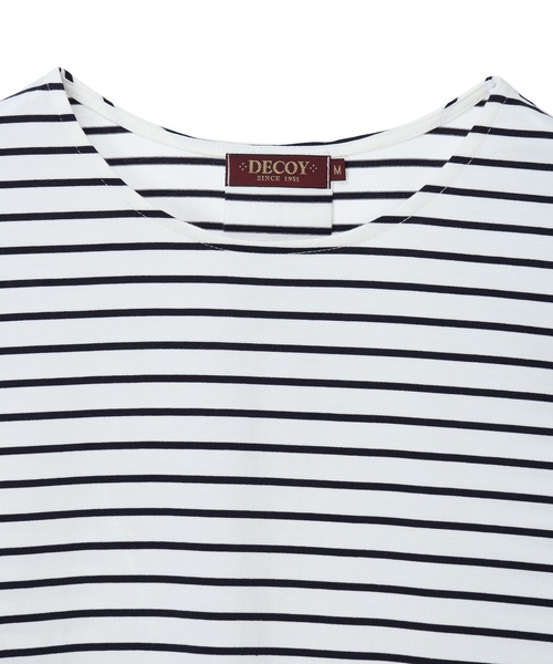 DECOY SINCE 1981（デコイシンスイチキュウハチイチ）の「ひやさらプレミアムボーダー Tシャツ（Tシャツ/カットソー・レディース・ホワイト/サックスブルー/ネイビー・LL/L/3L/M/4L）」の12枚目の写真