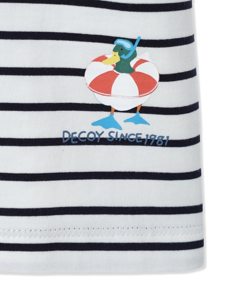 DECOY SINCE 1981（デコイシンスイチキュウハチイチ）の「ひやさらプレミアムボーダー Tシャツ（Tシャツ/カットソー・レディース・ホワイト/サックスブルー/ネイビー・LL/L/3L/M/4L）」の9枚目の写真