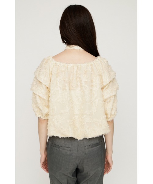 SLY(スライ)の「TUCK SLEEVE OFFSHOULDER TOPS タックスリーブオフショルダートップス 夏服 秋服(シャツ/ブラウス・レディース・アイボリー/ブラック/ブラウン・FREE)」の19枚目の写真