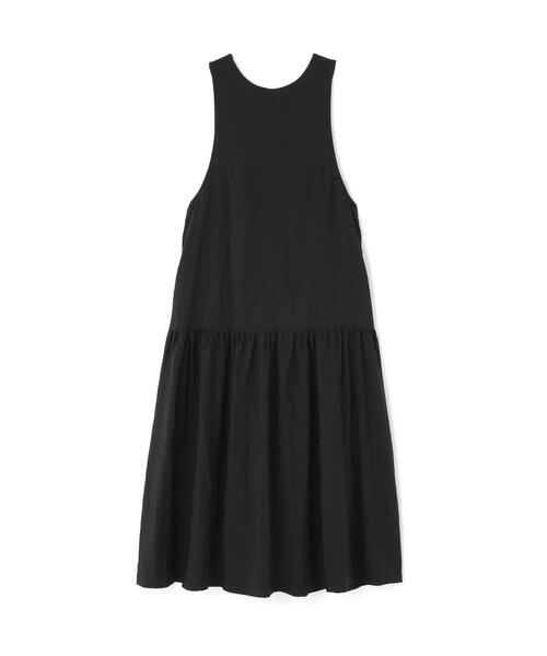 CHIGNON(シニヨン)の「CHIGNON(シニヨン)バッククロスティアードワンピース(ワンピース・レディース・ブラック/チャコールグレー・F)」の4枚目の写真