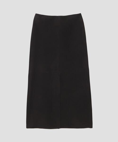 YLEVE(イレーヴ)の「YLEVE / SHEEP SUEDE LEATHER SKIRT(スカート・レディース・ブラック・2/1/0)」の6枚目の写真