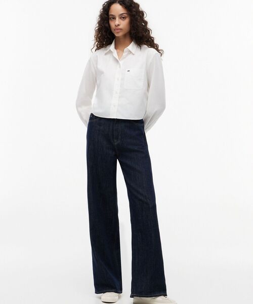 tommy jeans(トミー ジーンズ)の「ハイライズワイドジーンズ(デニムパンツ・レディース・ブルー・27inch/26inch/25inch)」の4枚目の写真