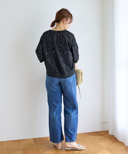 le.coeur blanc(ルクールブラン)の「フリンジジャガードプルオーバー(Tシャツ/カットソー・レディース・アイボリー/ブラック/ピンク・38)」の14枚目の写真